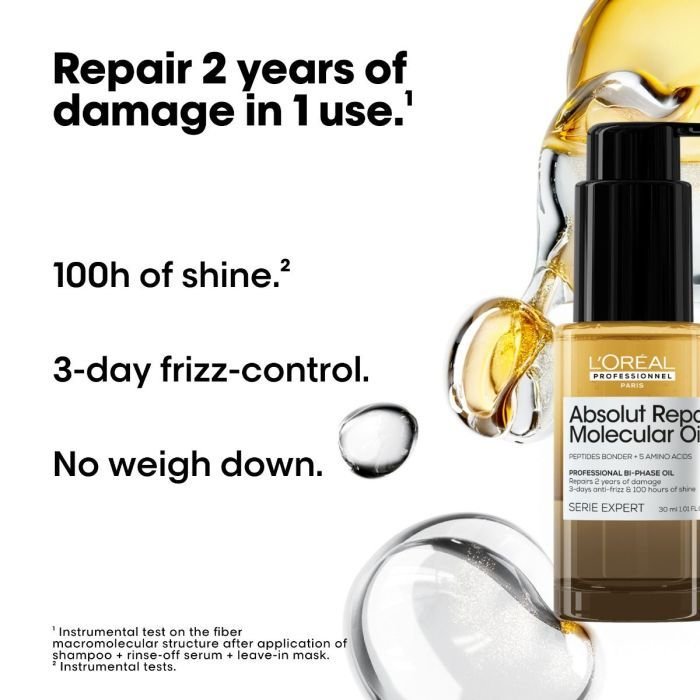 L’Oréal Professionnel Absolut Repair Molecular - Bi-Fase Olie - 30ml