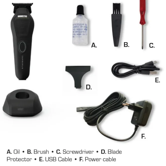 Monster Clippers - Cerberus M34 Professional Cordless Trimmer