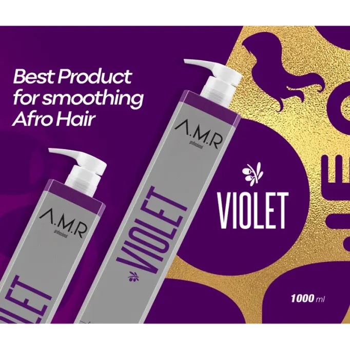 Soin Lissage Protéine A.M.R. Professional Violet - Traitement Capillaire 1000 ML - NEUF