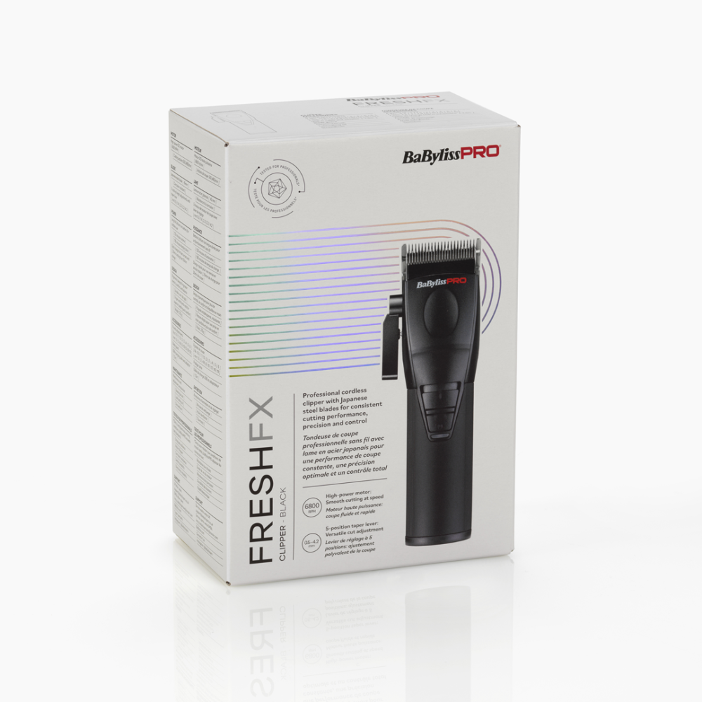 BaBylissPRO FreshFX FX86E Draadloze Tondeuse - Zwart