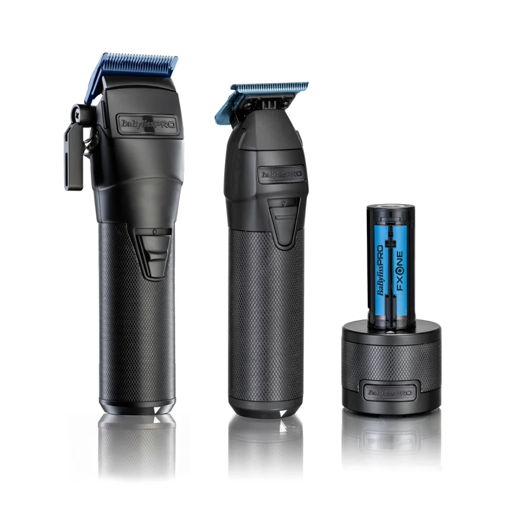BaBylissPRO FXONE All-Metal Black Tondeuse + Skeleton Trimmer Duo (FX899MBE + FX799MBE)