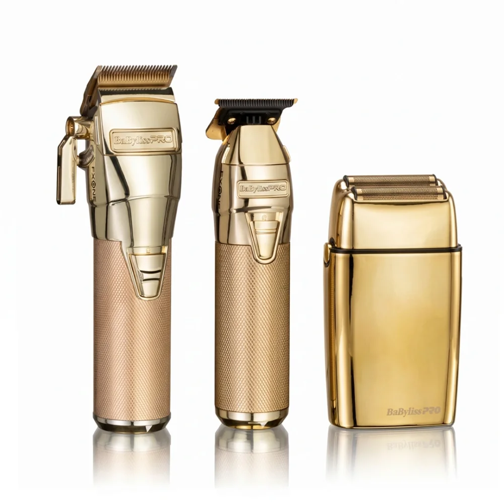 BaBylissPRO FXONE Gold Trio Set – Tondeuse, Skeleton Trimmer + FoilFX02 Scheerapparaat