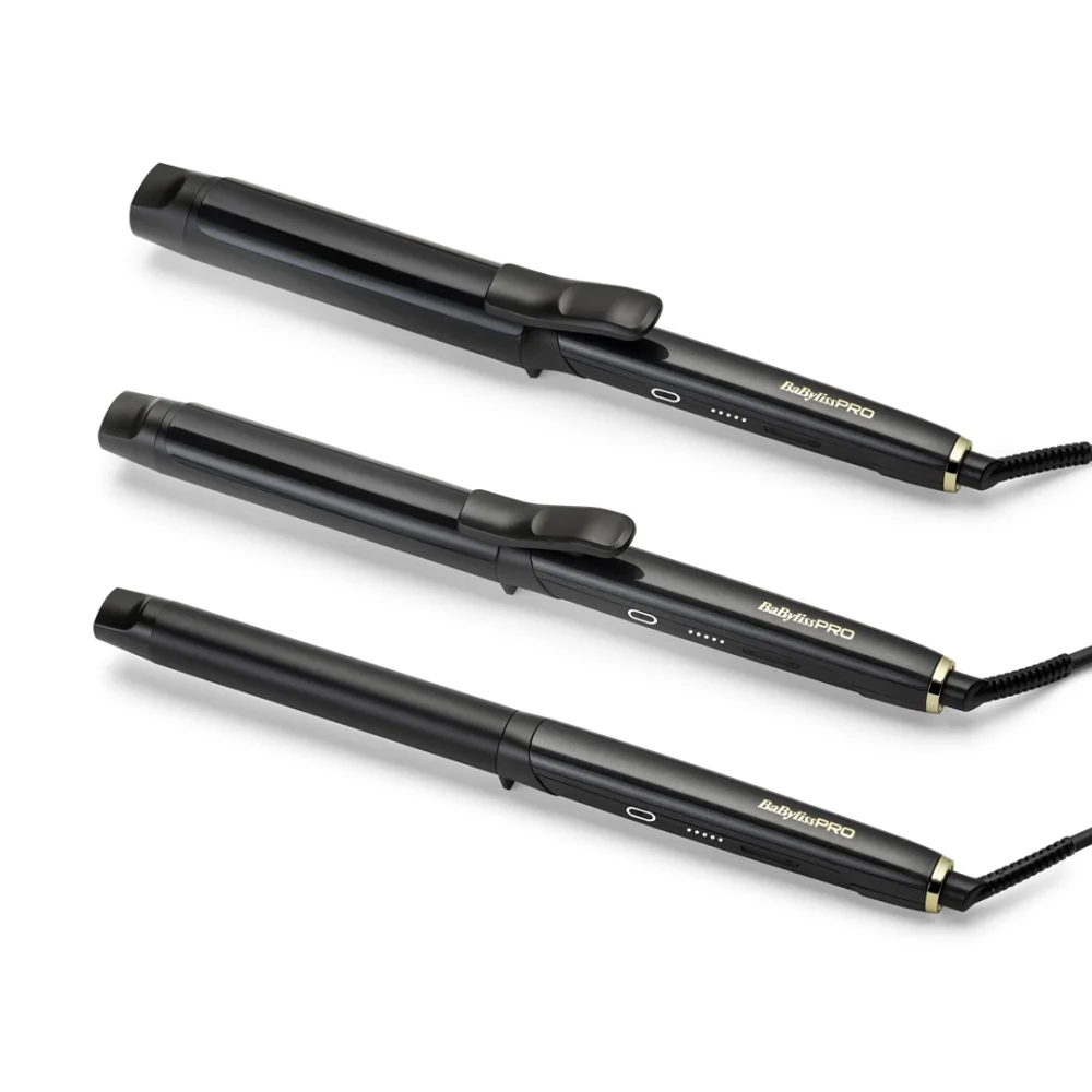 BaBylissPRO Losse Krullen & Golven Trio Set - (28 mm) Krulstaaf + (32 & 38 mm) Krultangen