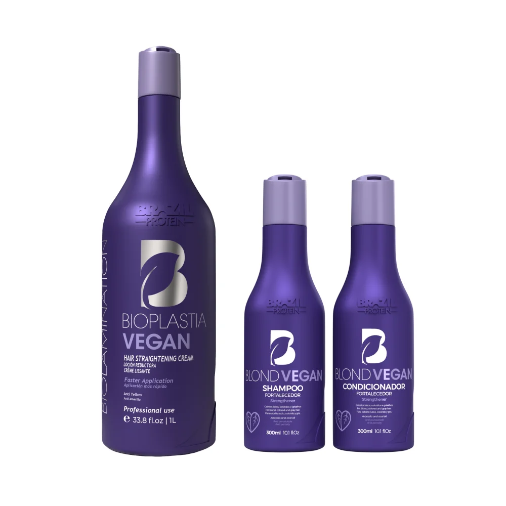 Brazil Protein Bioplastia Vegan Kit Salon & Soin à Domicile (1600 ml)