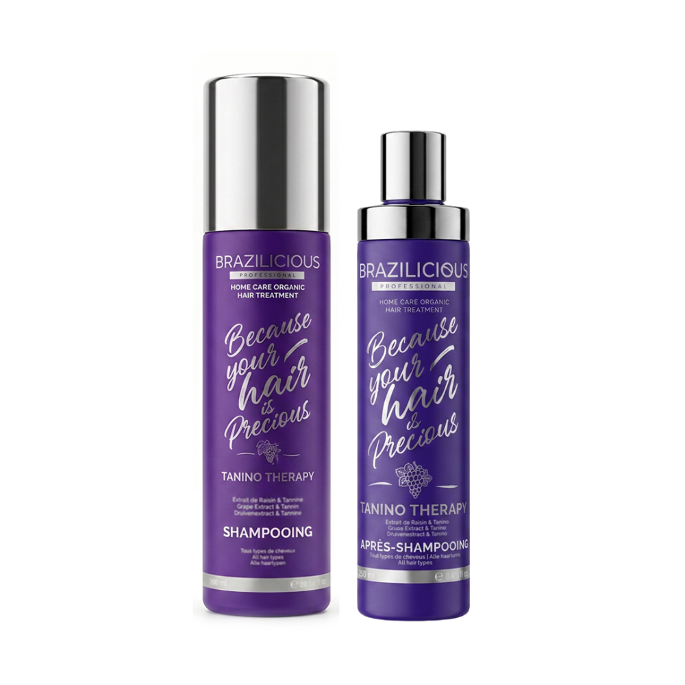 Brazilicious Tanino Therapy Thuisverzorging Set - Shampoo 300ml + Conditioner 250ml