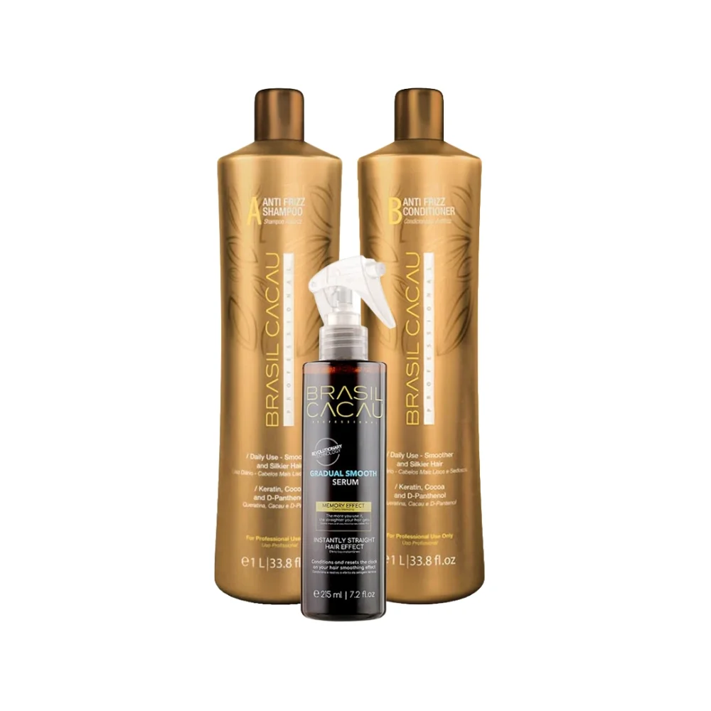 Anti-Frizz Kit Shampoo, Conditioner & Serum 2215ml - Cadiveu Brasil Cacau