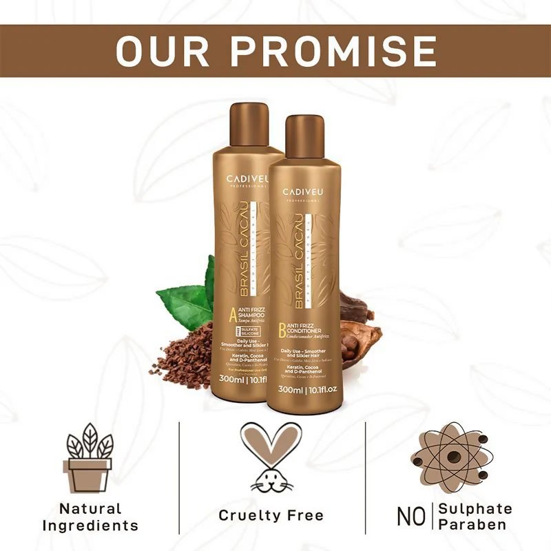 Cadiveu Brasil Cacau Shampooing & Après-Shampooing Anti-Frizz 2x300ml