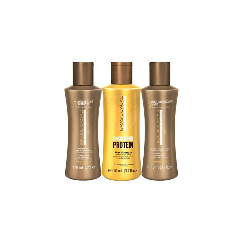 Cadiveu Brasil Cacau Smoothing Protein Treatment Kit - 3x110ml