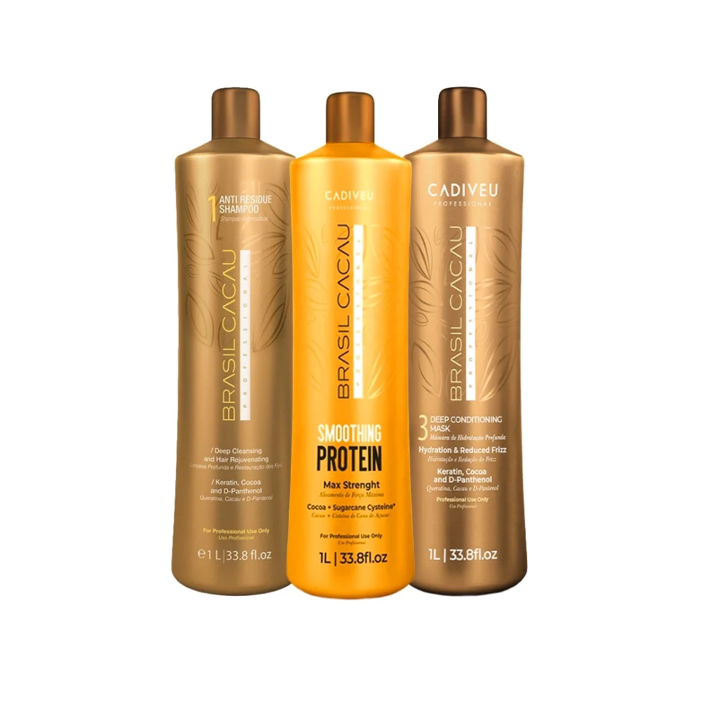 Smoothing Protein Kit 3x1L - Cadiveu Brasil Cacau
