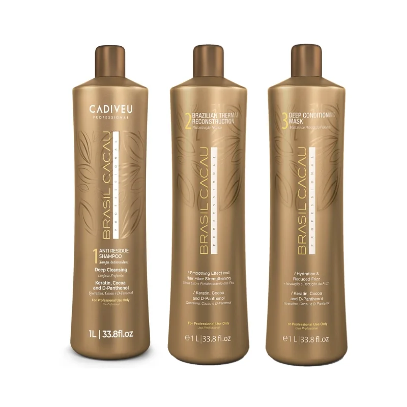 Cadiveu Brazilian Thermal Reconstruction – 3-Step Professional Smoothing Kit