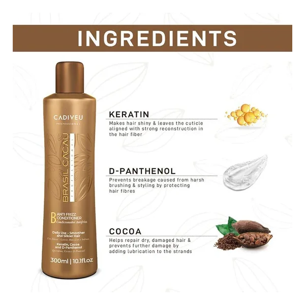 Cadiveu Brasil Cacau B-Anti Frizz Après-Shampooing 300ml