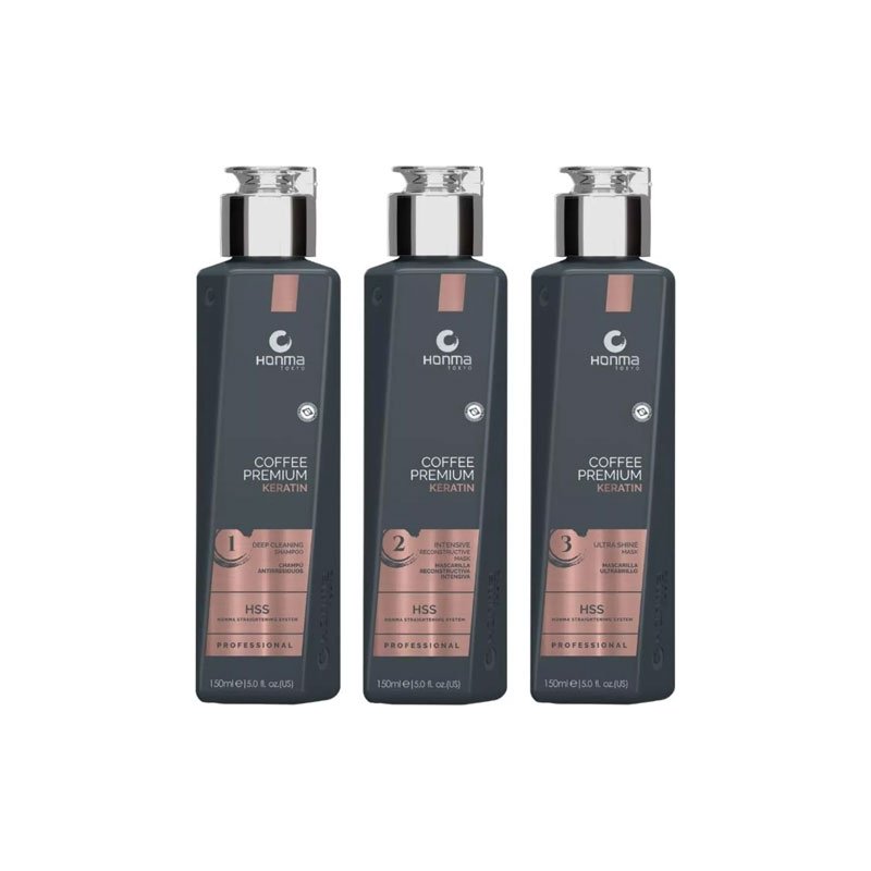 Honma Tokyo Coffee Premium Keratine Behandeling Kit 3x150ml