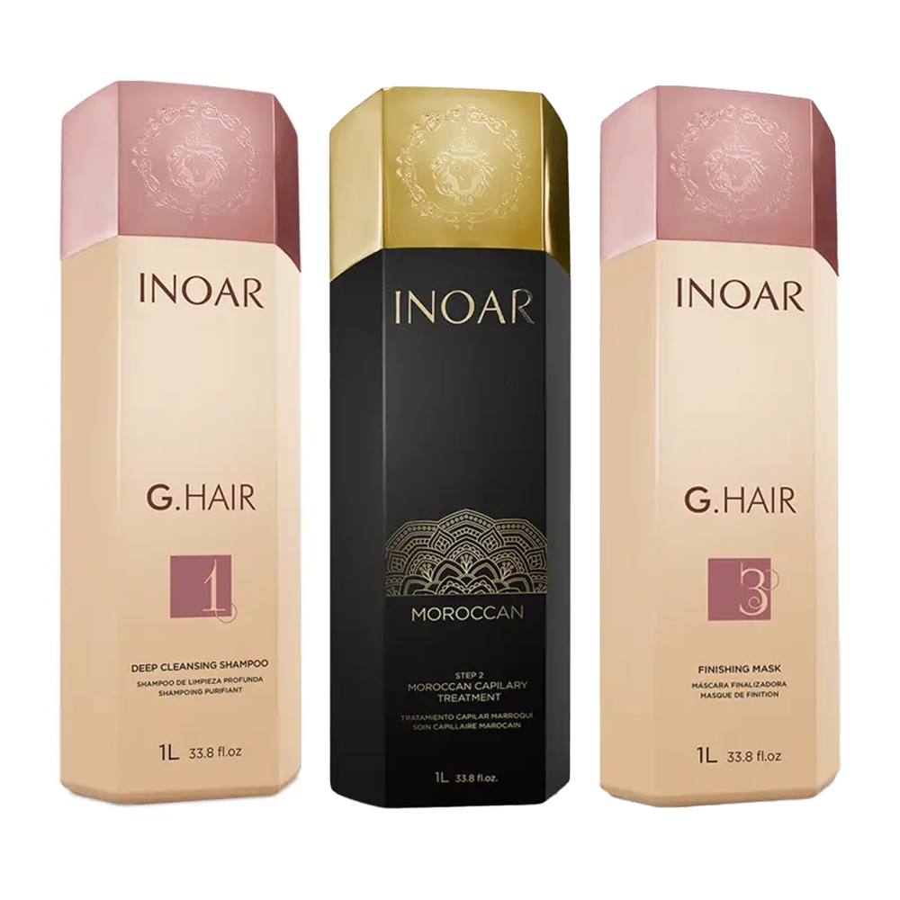 INOAR G.Hair Moroccan Keratine-Gladmaking Kit - 3 x 1000ml