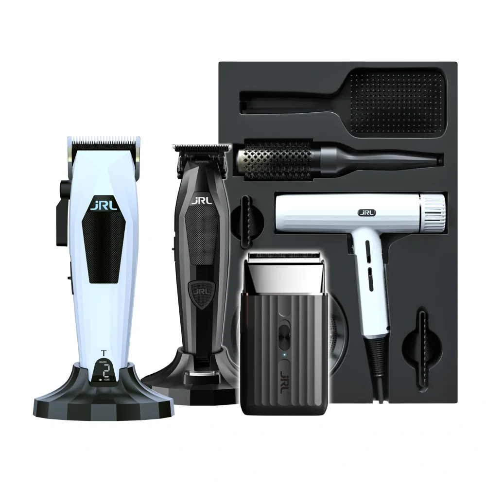 JRL 3000C x Diamante Barber Station Wit & Zwart - Tondeuse, Trimmer, Scheerapparaat & Fohn