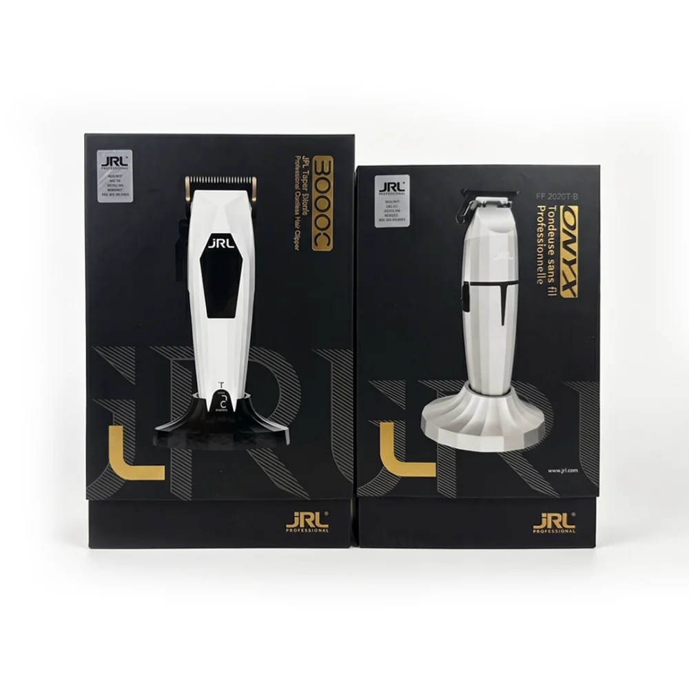 JRL 3000C x Onyx Barbierset Wit - Draadloze Tondeuse & Trimmer
