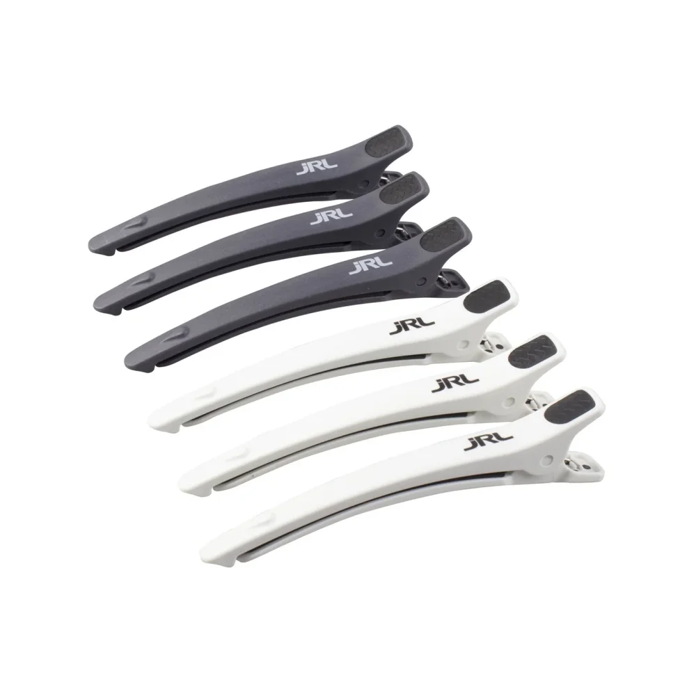 JRL Professional Haarklemmen 6-pack - Professionele Kniphaken Zwart & Wit