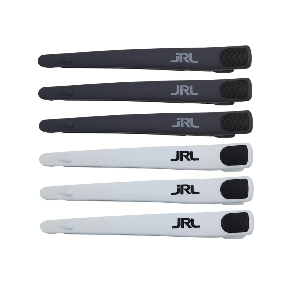 JRL Professional Haarklemmen 6-pack - Professionele Kniphaken Zwart & Wit