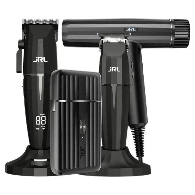 JRL Onyx Collection Kit - Tondeuse, Trimmer, Scheerapparaat en Föhn