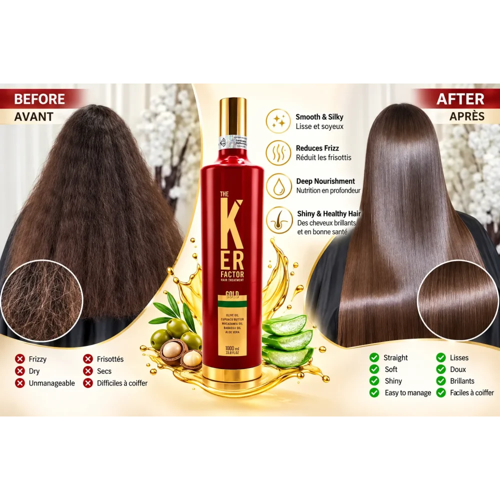 The Ker Factor Hair Treatment Gold - Protein-Glättung - 1L