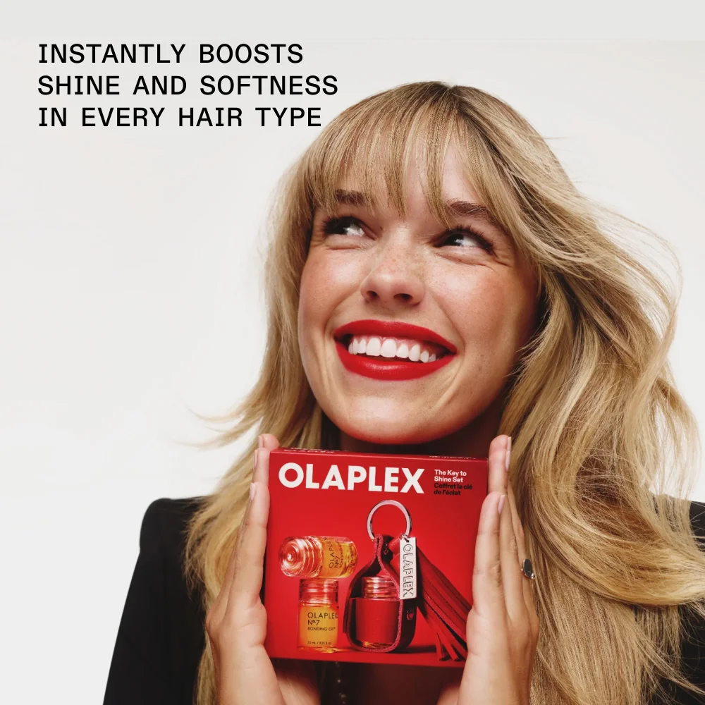 OLAPLEX The Key to Shine Set – 3×Nº·7 Bonding Oil 7.5 ml + sleutelhanger