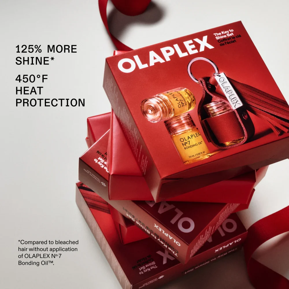 OLAPLEX The Key to Shine Set – 3×Nº·7 Bonding Oil 7.5 ml + sleutelhanger