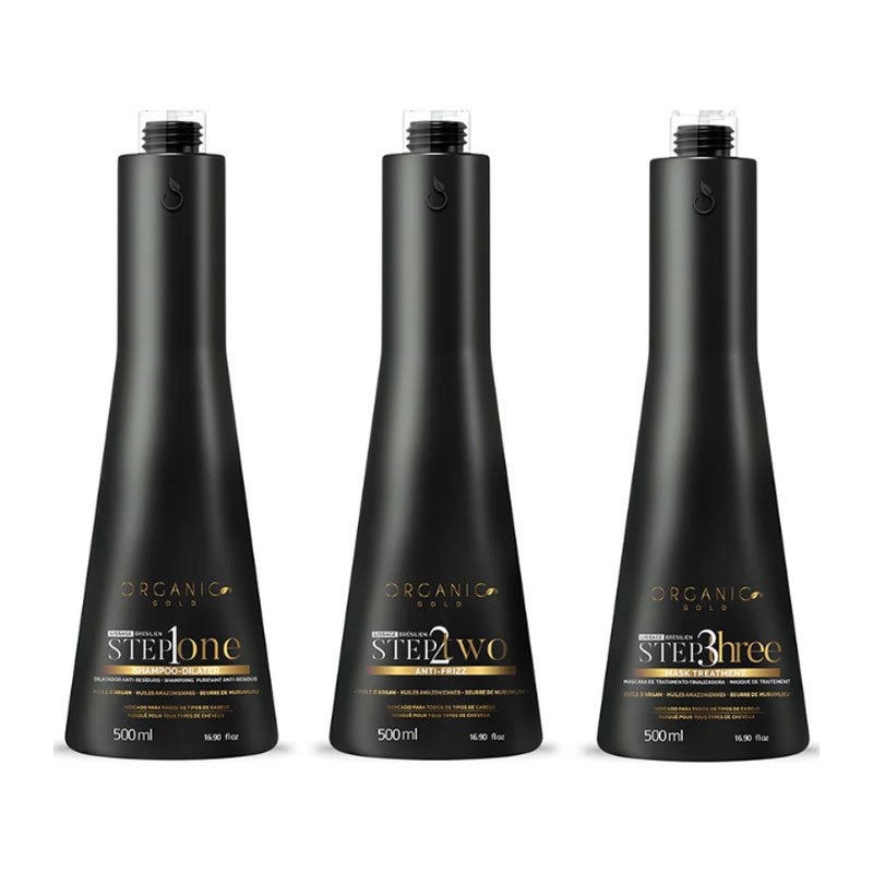 Organic Gold Brasilianisches Keratinbehandlungsset – 3×500ml