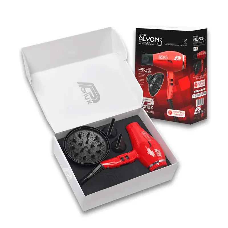Parlux Alyon Föhn + MagicSence Diffuser Rood