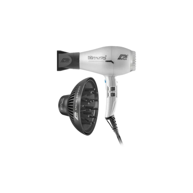 Parlux Digitalyon Föhn + MagicSence Diffuser Zilver
