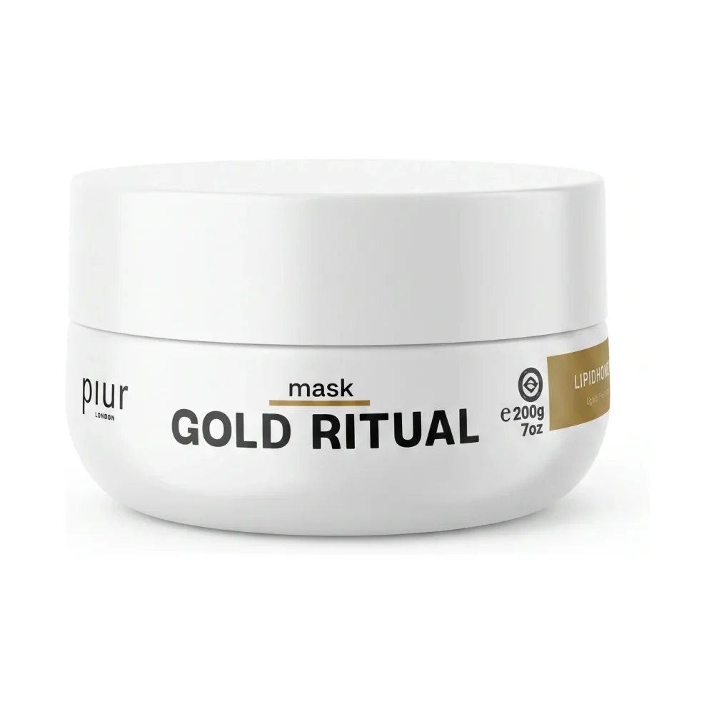 Piur London Gold Ritual Mask 200 g - wekelijkse voedende stap voor droog, dof haar