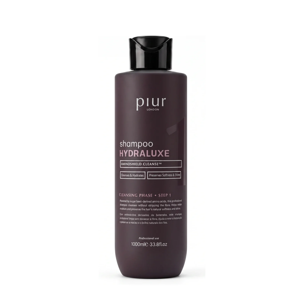 Piur London Hydraluxe Shampoo 1000 ml - reinigende stap van het Hydraluxe-hydratatieprotocol