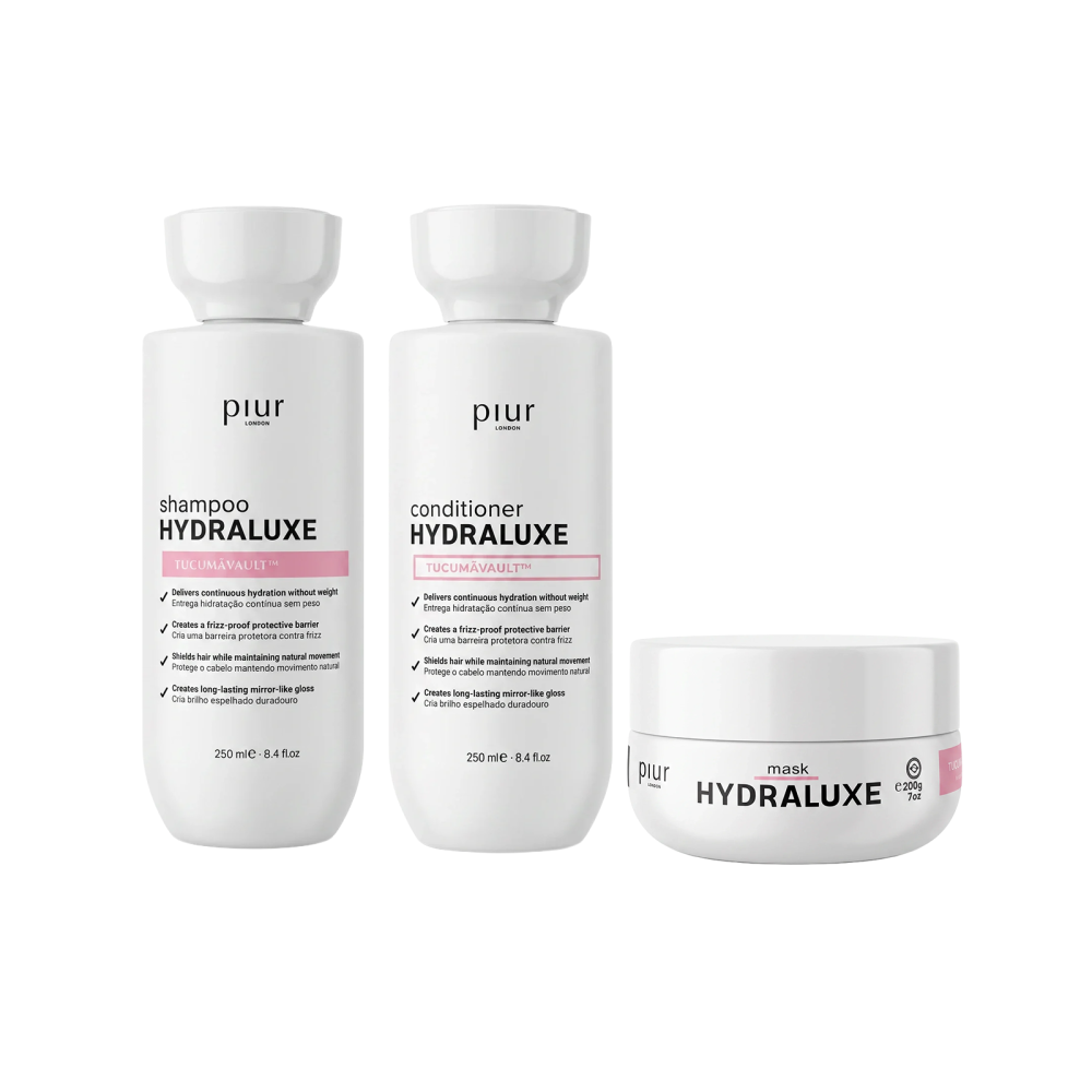 Piur London Hydraluxe Home Care Protokoll - Hydraluxe Shampoo 250ml + Hydraluxe Conditioner 250ml + Hydraluxe Mask 200g