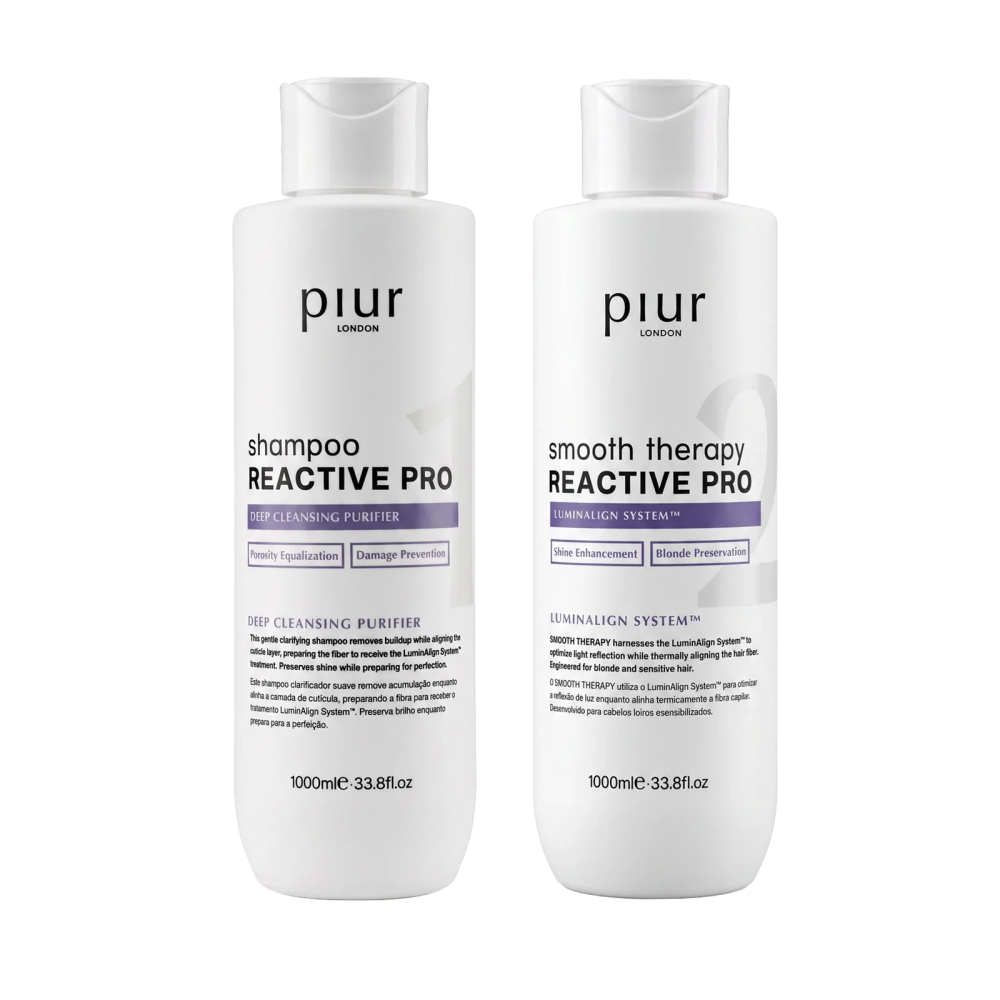Piur London Reactive Pro Protocol 2x1000ml - Shampoo 1000ml + Smooth Therapy 1000ml