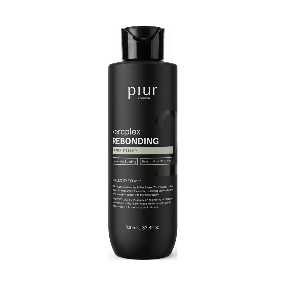 Piur London Rebonding Keraplex 1000 ml - formaldehydevrije gladmaakbehandeling op glyoxylzuur voor resistent haar