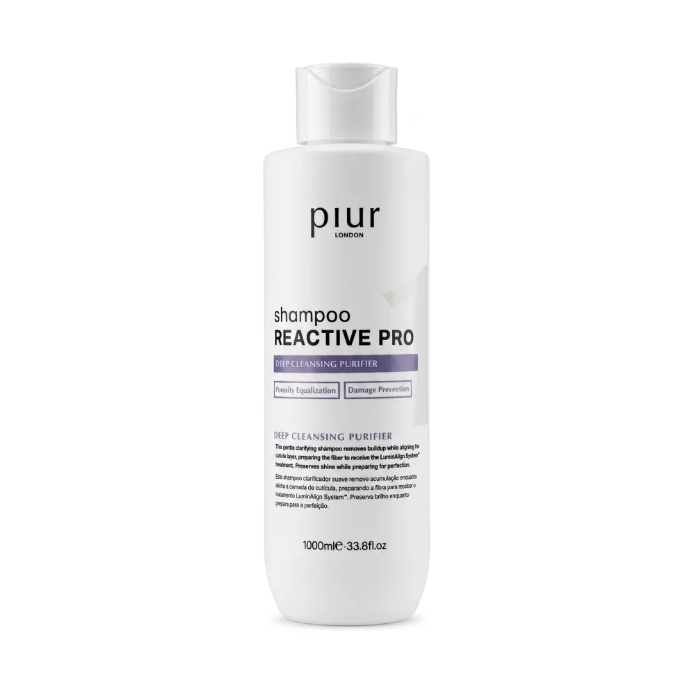 Piur London Reactive Pro Shampoo 1000 ml - formaldehydevrije voorbereidende wasbeurt voor blond en gevoelig gemaakt haar