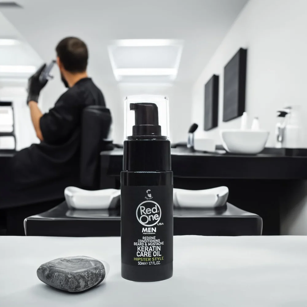 RedOne Huile Soin Barbe et Moustache à la Kératine - 50ml