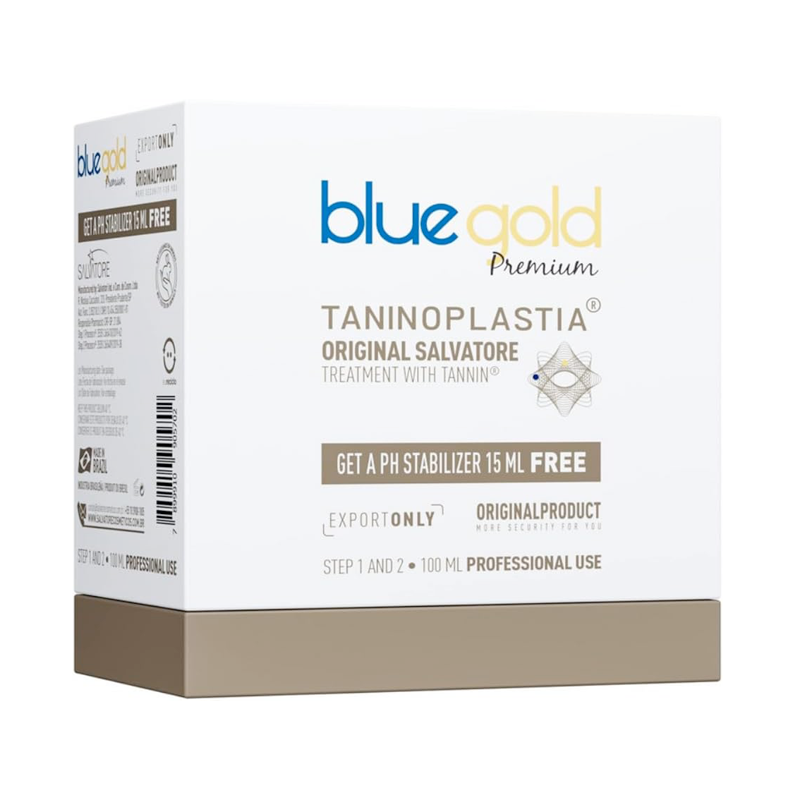 Salvatore Blue Gold Premium - Brasilianisches Tannin Glättungsset - 2×100ml
