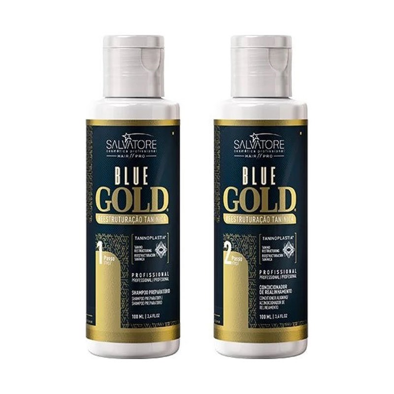 Salvatore Blue Gold Taninoplastia Keratine Behandeling Kit 2x100ml