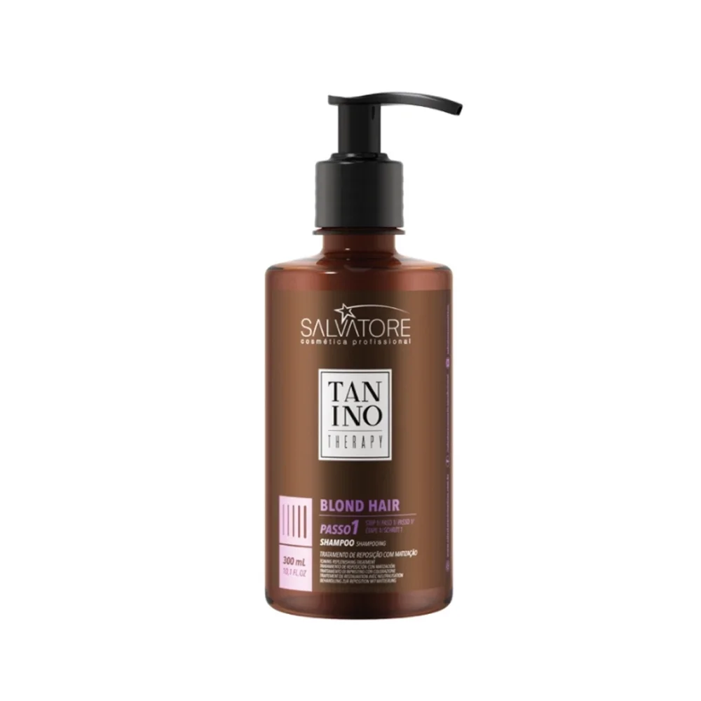 Step 1 - Blond hair shampoo anti-yellow 300ml - Salvatore Tanino Therapy