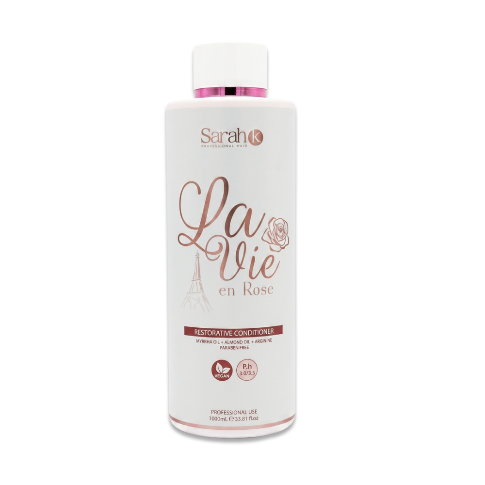 Sarah K Professional Hair La Vie en Rose Herstellende Shampoo, Conditioner & Masker Kit - Sulfaatvrij & Parabenenvrij - 2x1000ml + 500g