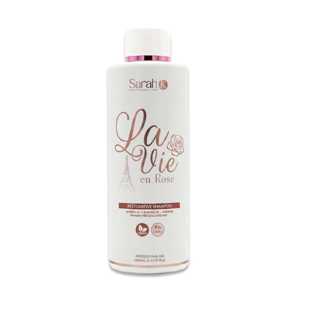 Sarah K Professional Hair La Vie en Rose Herstellende Shampoo, Conditioner & Masker Kit - Sulfaatvrij & Parabenenvrij - 2x1000ml + 500g