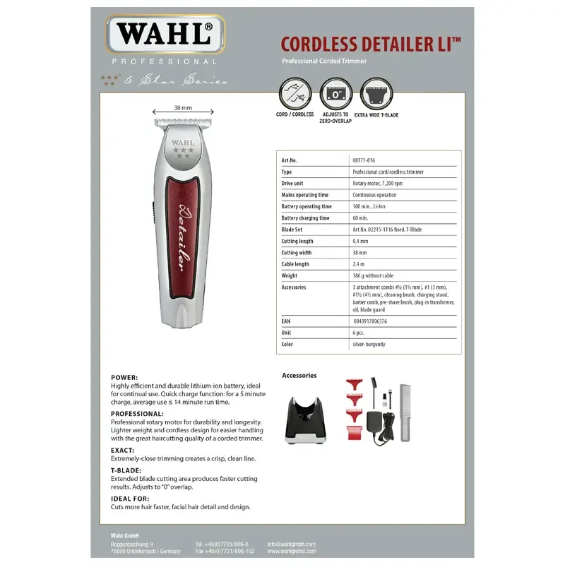 Wahl Cordless Detailer Li Trimmer