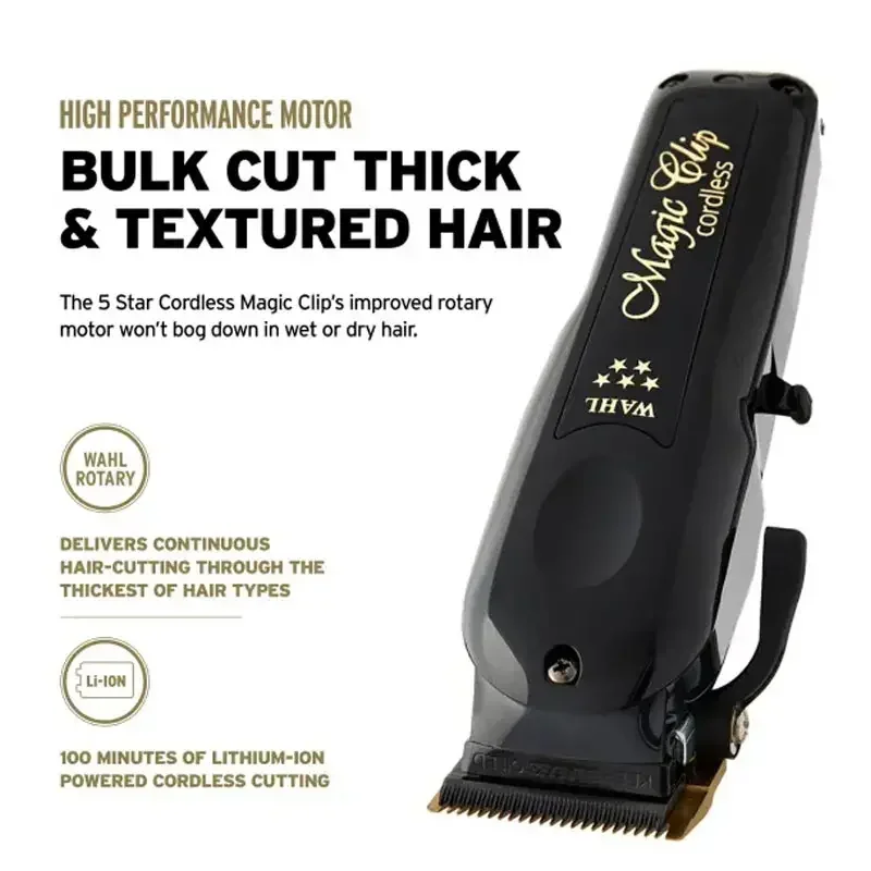 Wahl Set Cordless Magic Clip Hair Clipper + Detailer Li Trimmer