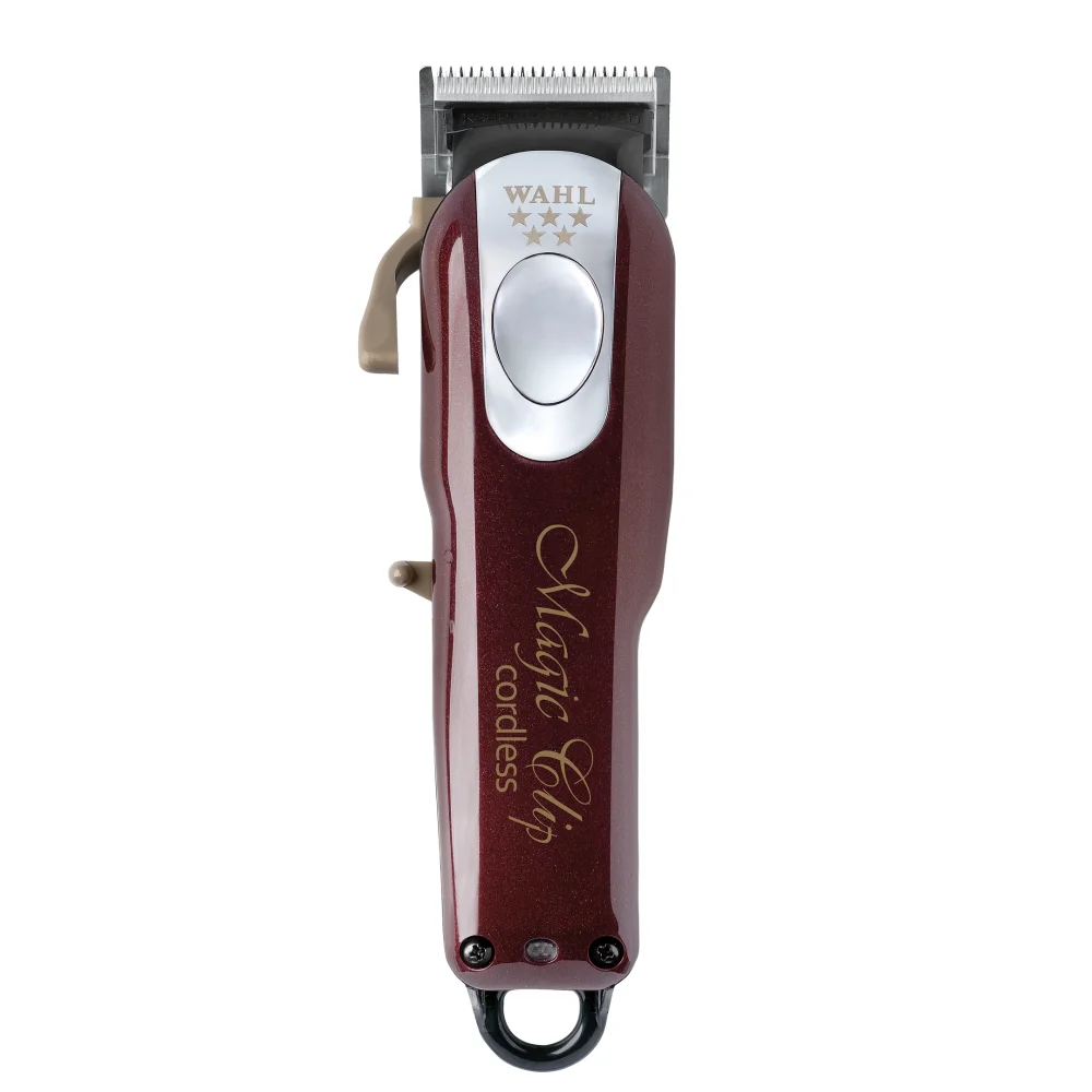 Wahl 5 Star cordless Magic Clip Rood Snoer/Snoerloze Tondeuse - verchroomd stagger-tooth-mes, 46 mm, variabele taper 0,5 mm - 1,2 mm