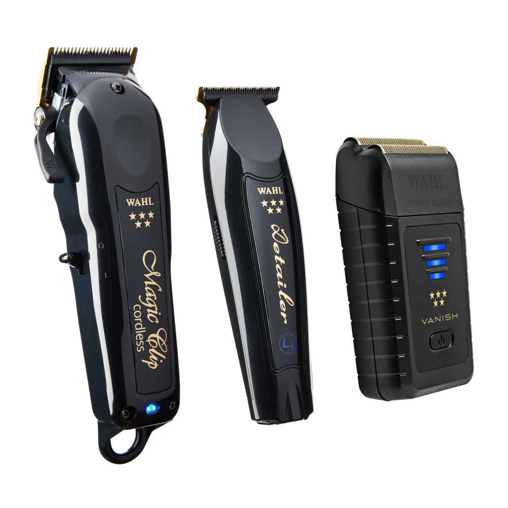Wahl Set Cordless Barber Combo + Vanish Shaver - Tondeuse 6500 RPM, trimmer 6700 RPM en scheerapparaat