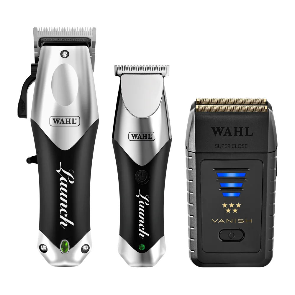 Wahl Set Launch Combo + Vanish Shaver - Tondeuse 0,8 mm - 3,5 mm, trimmer 0,4 mm en scheerapparaat