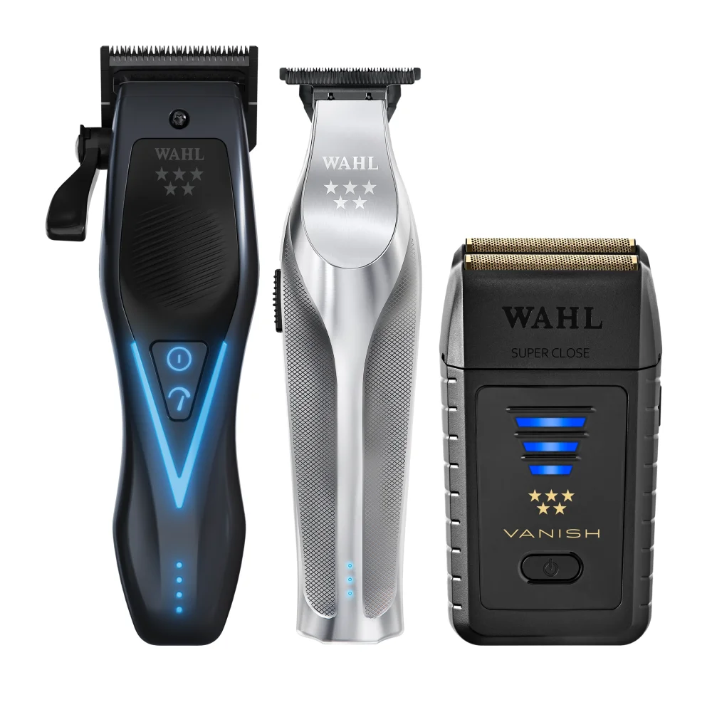 Wahl Set Vapor Switch + Hi-Viz Trimmer + Vanish Shaver - 2-speed brushless tondeuse, 7200 RPM zero-gap trimmer en scheerapparaat