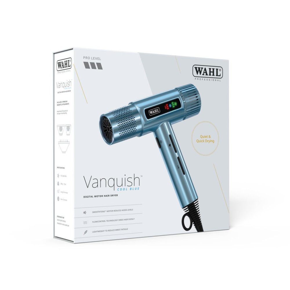Sèche-cheveux WAHL Vanquish à moteur numérique - Cool Blue