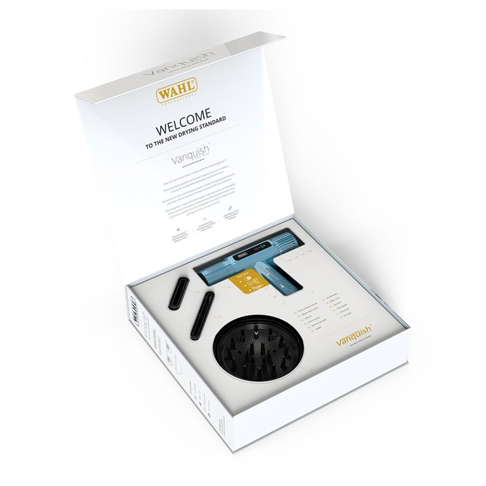 Sèche-cheveux WAHL Vanquish à moteur numérique - Cool Blue