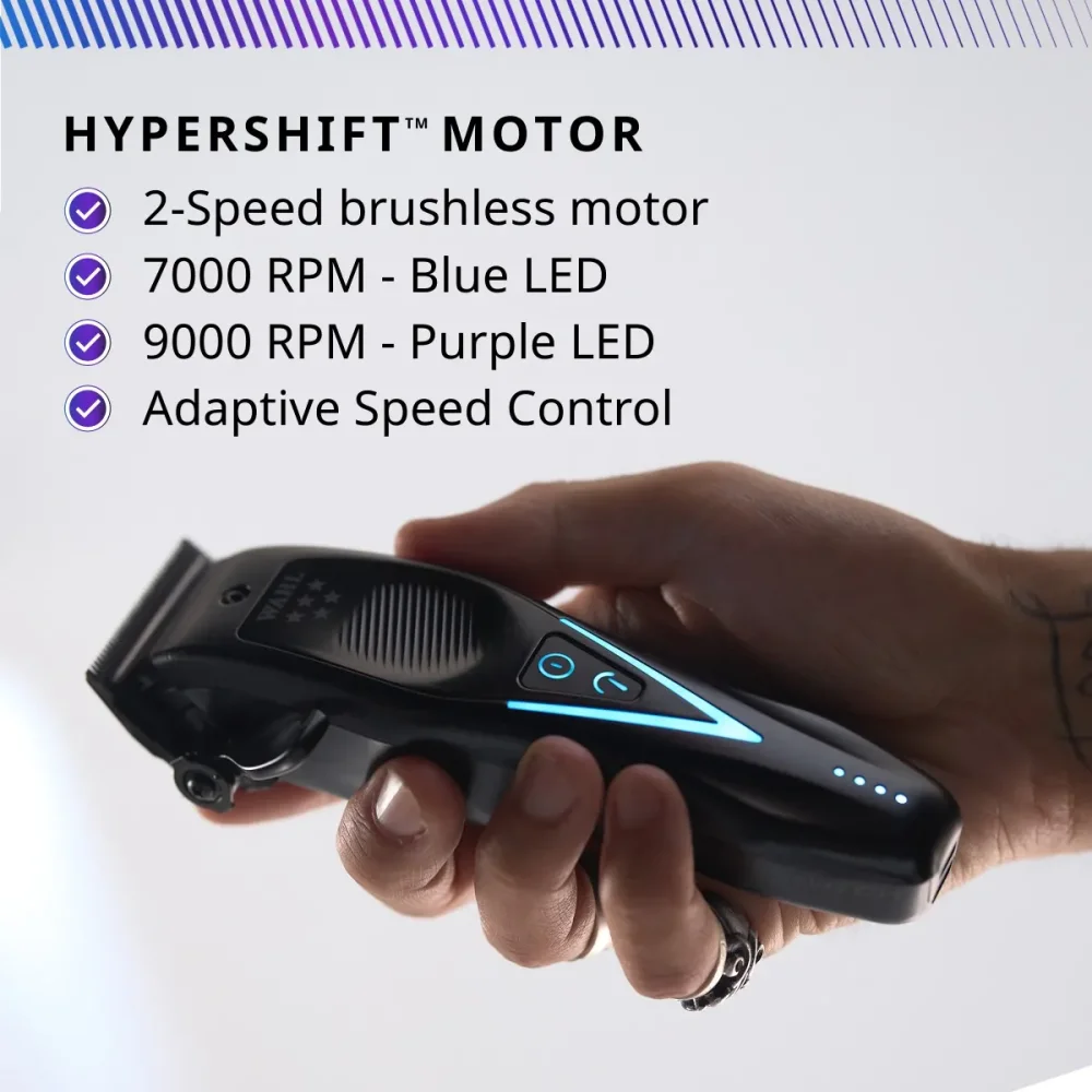 Wahl 5-Star Vapor Switch Snoer/Snoerloze Tondeuse - HyperShift borstelloze motor met twee snelheden en F32 Drift mes