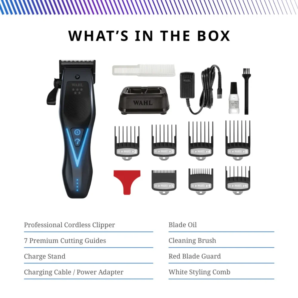 Wahl 5-Star Vapor Switch Snoer/Snoerloze Tondeuse - HyperShift borstelloze motor met twee snelheden en F32 Drift mes
